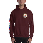 USS Hewitt (DD-966) 1989-90 Cruise Hoodie - FLAGS ON SLEEVE – maroon