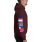 USS Hewitt (DD-966) 1989-90 Cruise Hoodie - FLAGS ON SLEEVE – maroon