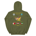USS Blue Ridge (LCC-19) 1990-91 ODS/S Cruise Hoodie – back view, military green
