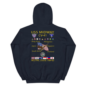 USS Midway (CV-41) 1984-85 Cruise Hoodie