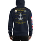 USS Hewitt (DD-966) 1989-90 Cruise Hoodie - FLAGS ON SLEEVE – navy