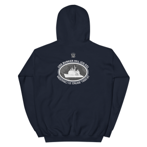 USS Bunker Hill (CG-52) 1990-91 Deployment Hoodie – back view, navy