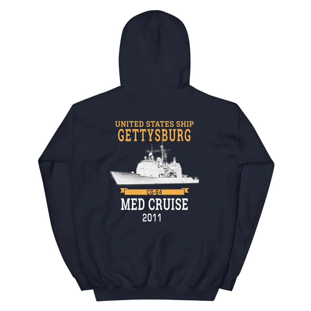 Unisex Hoodie – back view, navy