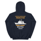 USS Princeton (CG-59) 1998-99 WESTPAC Unisex Hoodie – back view, navy