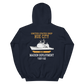USS Hue City (CG-66) 1991-92 Maiden Unisex Hoodie – back view, navy