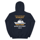 USS Normandy (CG-60) 1990-91 Maiden Deployment Unisex Hoodie – back view, navy