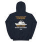 USS Vicksburg (CG-69) 1994 Maiden Deployment Unisex Hoodie – back view, navy