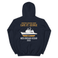 USS Cape St. George (CG-71) 2003 MED/IO Unisex Hoodie – back view, navy
