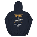 USS Intrepid (CVS-11) 1972-73 MED Hoodie – back view, navy