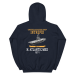 USS Intrepid (CVS-11) 1971 N.Atlantic/MED Hoodie – back view, navy