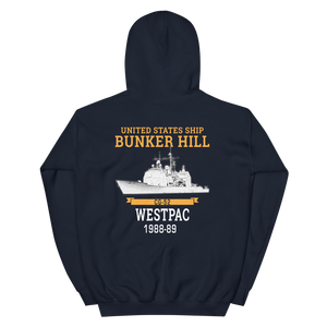 USS Bunker Hill (CG-52) 1988-89 WESTPAC Hoodie