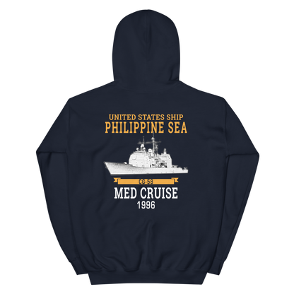 USS Philippine Sea (CG-58) 1996 Unisex Hoodie – back view, navy