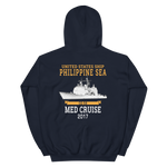 USS Philippine Sea (CG-58) 2017 Unisex Hoodie – back view, navy