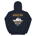 USS Mobile Bay (CG-53) 2008 Deployment Hoodie – back view, navy