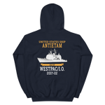 USS Antietam (CG-54) 2001-02 Deployment Hoodie – back view, navy