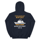 USS Monterey (CG-61) 1991-92 Unisex Hoodie – back view, navy