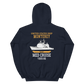 USS Monterey (CG-61) 1995-96 Unisex Hoodie – back view, navy