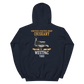 USS Oriskany (CVA-34) 1960 WESTPAC Unisex Hoodie – back view, navy