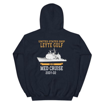 USS Leyte Gulf (CG-55) 2001-02 Deployment Hoodie – back view, navy
