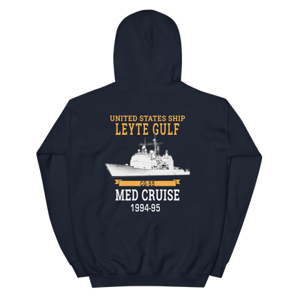 USS Leyte Gulf (CG-55) 1994-95 Deployment Hoodie – back view, navy