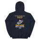 USS Wasp (CVS-18) 1964 MED Unisex Hoodie – back view, navy