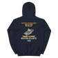 USS Wasp (CVS-18) 1966 W. ATLANTIC Unisex Hoodie – back view, navy