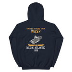USS Wasp (CVS-18) 1968 MED/N. ATLANTIC Unisex Hoodie – back view, navy