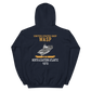 USS Wasp (CVS-18) 1970 N. & EASTERN ATLANTIC Unisex Hoodie – back view, navy
