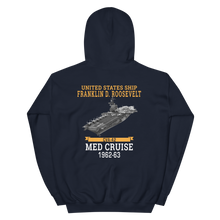 Load image into Gallery viewer, USS Franklin D. Roosevelt (CVA-42) 1962-63 MED CRUISE Unisex Hoodie