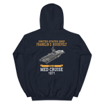 USS Franklin D. Roosevelt (CVA-42) 1971 MED CRUISE Hoodie – back view, navy