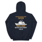 USS Chosin (CG-65) 1992-93 Maiden Deployment Unisex Hoodie – back view, navy