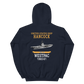 USS Hancock (CVA-19) 1960-61 WESTPAC Unisex Hoodie – back view, navy