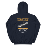 USS Kearsarge (CVS-33) 1961 WESTPAC Hoodie – back view, navy