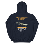 USS Hornet (CVS-12) 1963-64 WESTPAC Hoodie – back view, navy