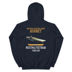 USS Hornet (CVS-12) 1965-66 WESTPAC/VIETNAM Hoodie – back view, navy