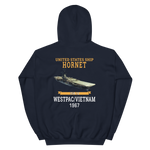 USS Hornet (CVS-12) 1967 WESTPAC/VIETNAM Hoodie – back view, navy