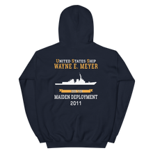 Load image into Gallery viewer, USS Wayne E. Meyer (DDG-108) 2011 MAIDEN DEPLOYMENT Unisex Hoodie