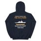 USS The Sullivans (DDG-68) 1999-2000 MAIDEN DEPLOYMENT Unisex Hoodie – back view, navy