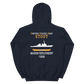USS Stout (DDG-55) 1996 MAIDEN DEPLOYMENT Unisex Hoodie – back view, navy