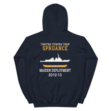 Load image into Gallery viewer, USS Spruance (DDG-111) 2012-13 MAIDEN DEPLOYMENT Unisex Hoodie