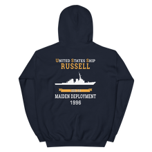 Load image into Gallery viewer, USS Russell (DDG-59) 1996 MAIDEN DEPLOYMENT Unisex Hoodie