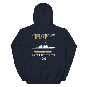 USS Russell (DDG-59) 1996 MAIDEN DEPLOYMENT Unisex Hoodie