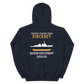 USS Pinckney (DDG-91) 2005-06 MAIDEN DEPLOYMENT Unisex Hoodie – back view, navy