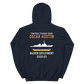 USS Oscar Austin (DDG-79) 2002-03 MAIDEN DEPLOYMENT Unisex Hoodie – back view, navy