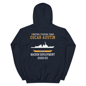 USS Oscar Austin (DDG-79) 2002-03 MAIDEN DEPLOYMENT Unisex Hoodie