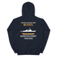 USS McFaul (DDG-74) 1999-2000 MAIDEN DEPLOYMENT Unisex Hoodie – back view, navy