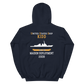 USS Kidd (DDG-100) 2009 MAIDEN DEPLOYMENT Unisex Hoodie – back view, navy