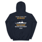 USS Howard (DDG-83) 2004 MAIDEN DEPLOYMENT Unisex Hoodie – back view, navy