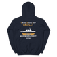 USS Gridley (DDG-101) 2008 MAIDEN DEPLOYMENT Unisex Hoodie – back view, navy