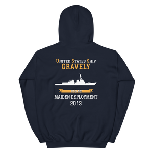 USS Gravely (DDG-107) 2013 MAIDEN DEPLOYMENT Unisex Hoodie